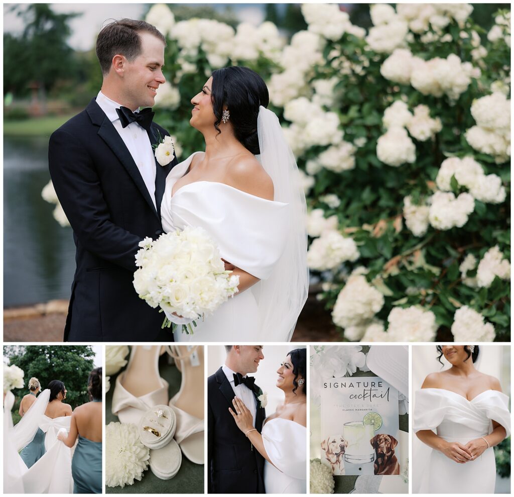 huntsville botanical garden wedding collage
