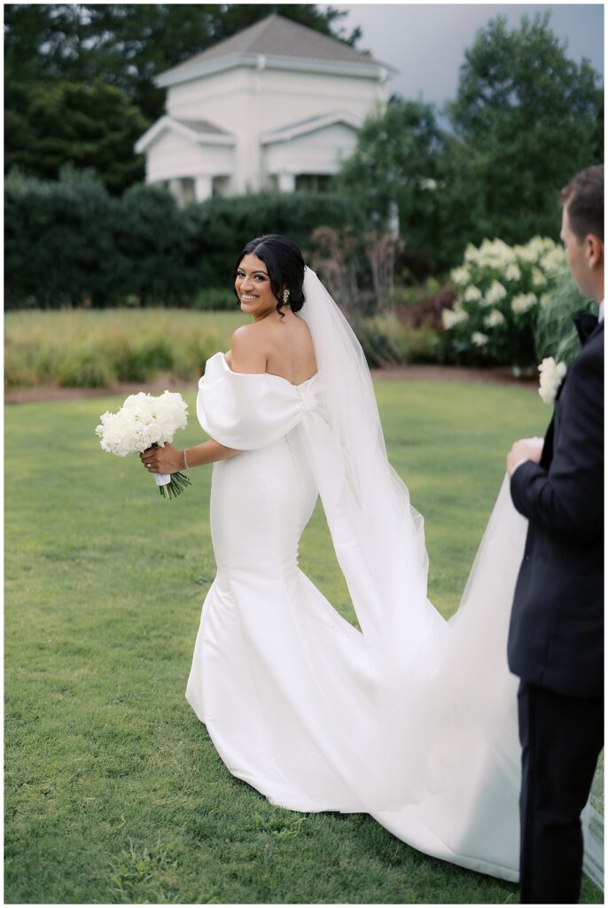 bride walking photo